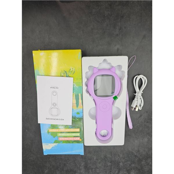 Purple Handheld Child-Friendly Microscope with Accessories