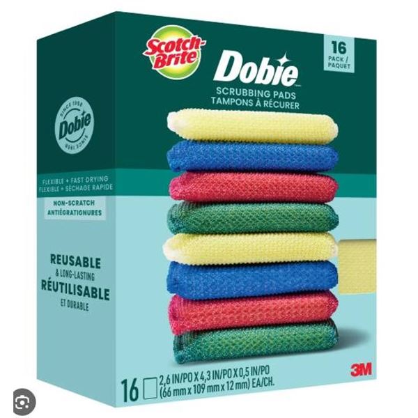 Scotch-Brite Dobie Scrubbing Pads, 16 Count