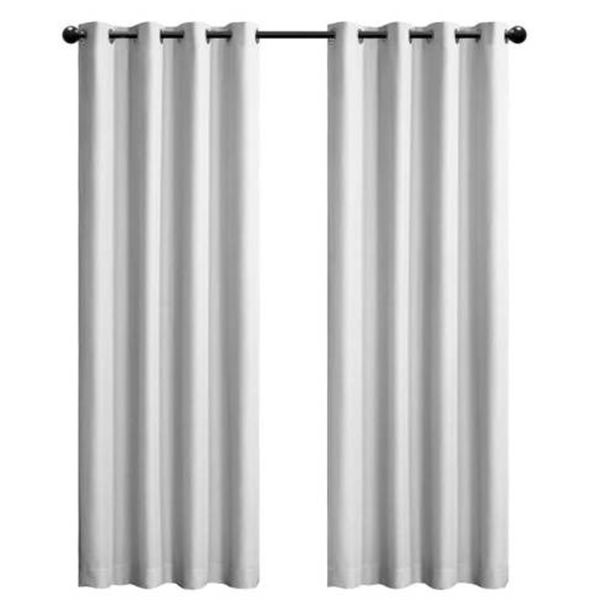 SUN+BLK Light Filtering Grommet Window Curtain Pair, Ultra Soft Velvet, 52Ã—84 Inches