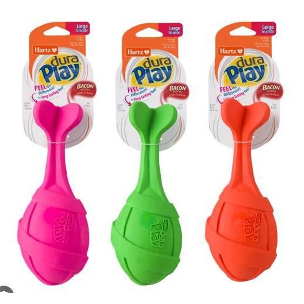 Hartz Dura Play Bacon-Scented Dog Toys â€“ Set of 3 â€“ Multi Co