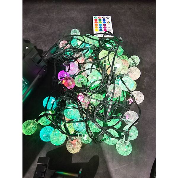 Multi-Color LED String Lights With Solar Panel and Remote Control