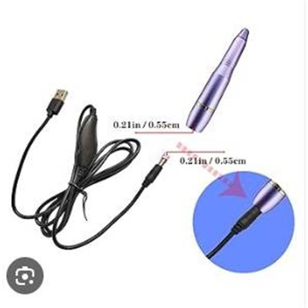 Portable Electric Nail Drill With Attachments and USB Cord