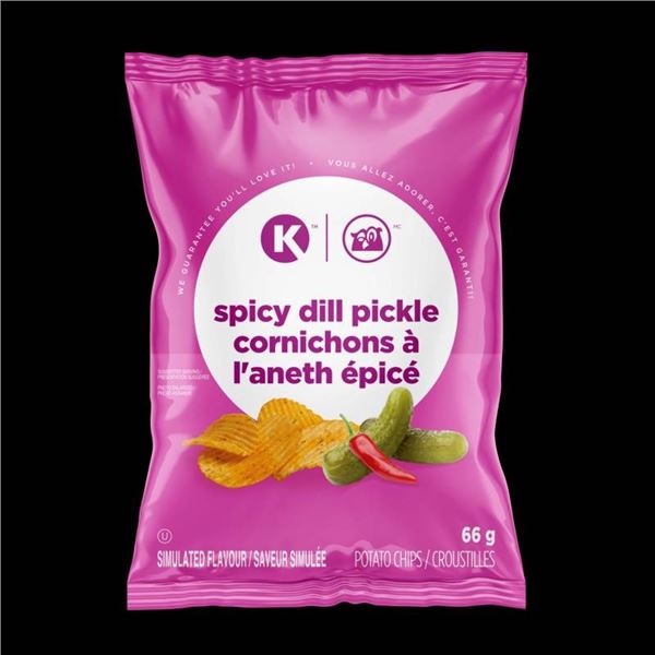 CK Spicy Dill Pickle Potato Chips 180g x 8ct