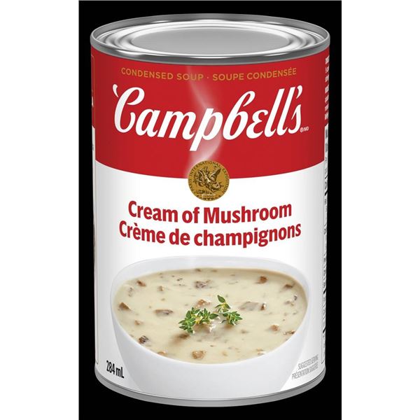 Campbell’s Cream Of Mushroom Soup, Pack of 12, 284ml Cans