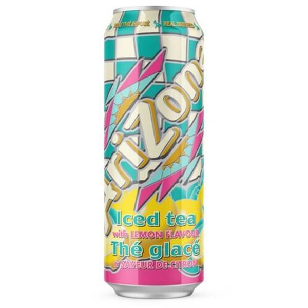 23 Cans of Arizona Iced Tea With Lemon Flavor, 680 mL Each