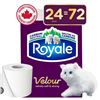 Image 1 : Royale 2 Ply Velour Carbon Neutral Bathroom Toilet Rolls 24 pack