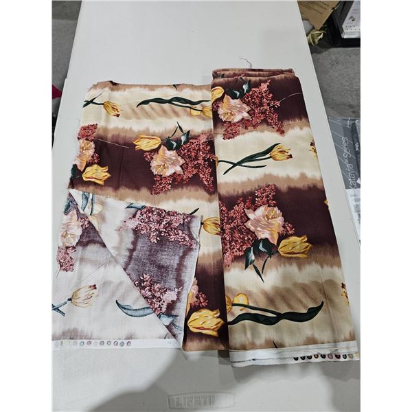 Floral Fabric With Floral Print