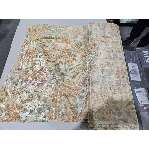 Textile Fabric With Multicolored Floral Pattern