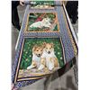 Image 1 : Fabric Panel Featuring Dog Designs with Border Patterns