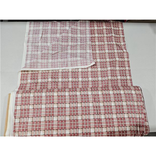 Decorative Textile Fabric Roll with Geometric Pattern in Red and White