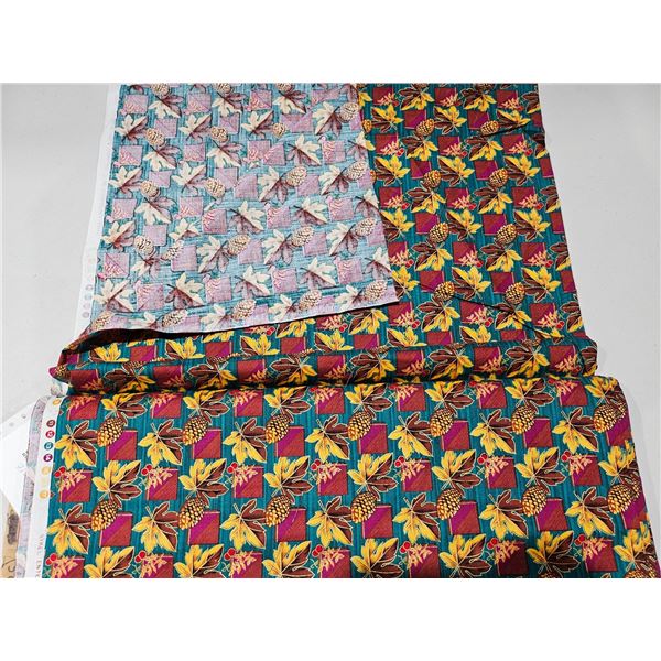 Textile Fabric Bolt With Fall-Themed Pattern by Cranston Print Works Co.