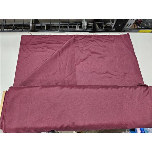 Burgundy Fabric Roll Measuring 6.75 Meters