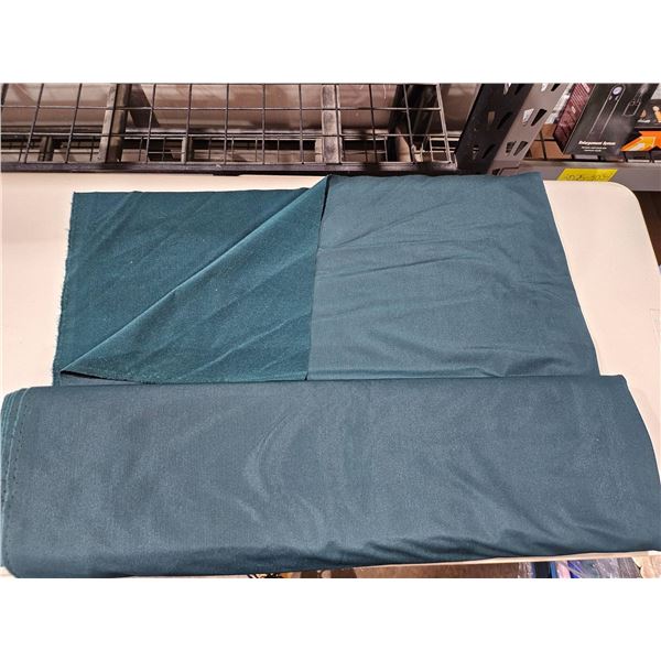 Teal Blue Upholstery Fabric with Ribbed Texture