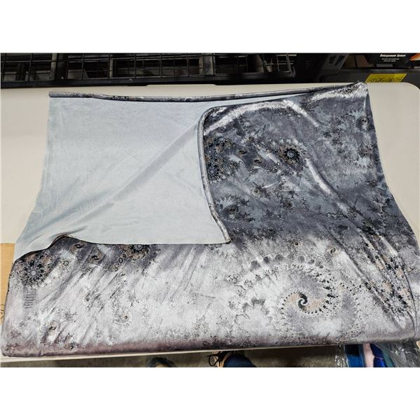 Gray and Patterned Fabric Material Roll