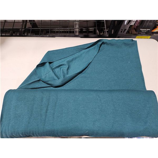Teal Fabric Roll with Textured Pattern