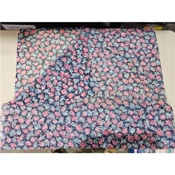 Floral Patterned Mesh Fabric Material Roll