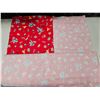 Image 1 : Red And Pink Patterned Textile Roll With Colorful Bear Design