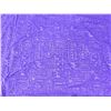 Image 2 : Silk Fabric Roll with Purple Embossed Geometric Pattern