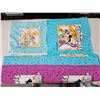 Image 1 : The Flintstones Themed Cotton Fabric Panels with Cartoon Illustrations