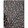 Image 2 : Floral Pattern Textile Yardage in Black with Multicolor Design