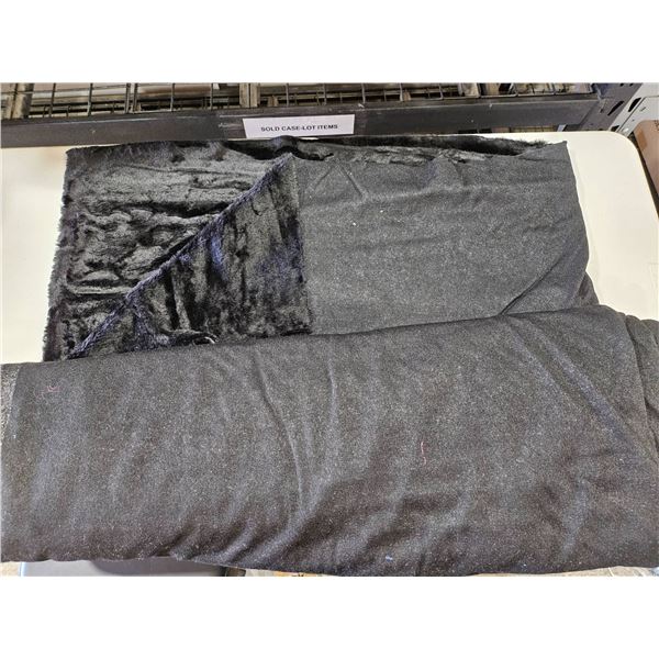 Black Faux Fur Upholstery Fabric Roll