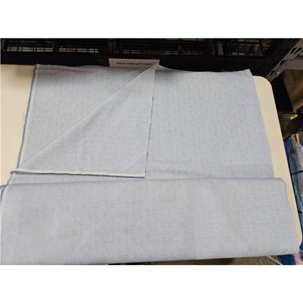 Roll of 1500 Meters of 50% Polyester and 50% Acrylic Light Blue Fabric