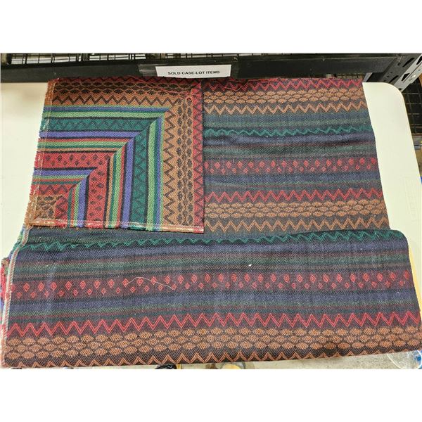 Textile Fabric Sample Set Multicolor Striped and Patterned