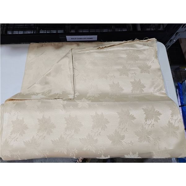 Bulk Lot of Beige Jacquard Fabric Material