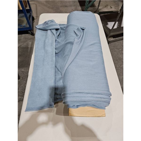 Blue Fabric Roll with Identifiable Product Labeling and Details