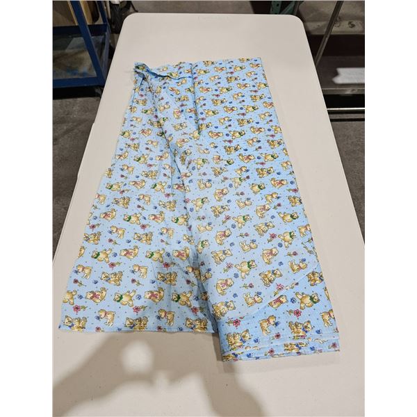Light Blue Fabric With Teddy Bear Pattern