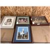 Image 1 : Four Framed Art Prints Including Animal Portraits and Architectural Scene