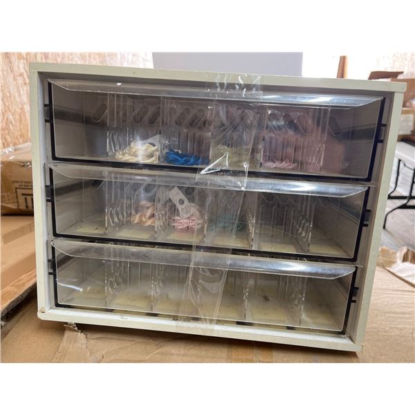 DMC Thread Storage Cabinet With Three Transparent Drawers