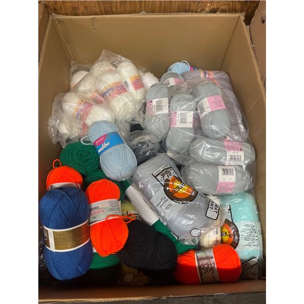 Yarn Skeins in Mixed Colors and Types