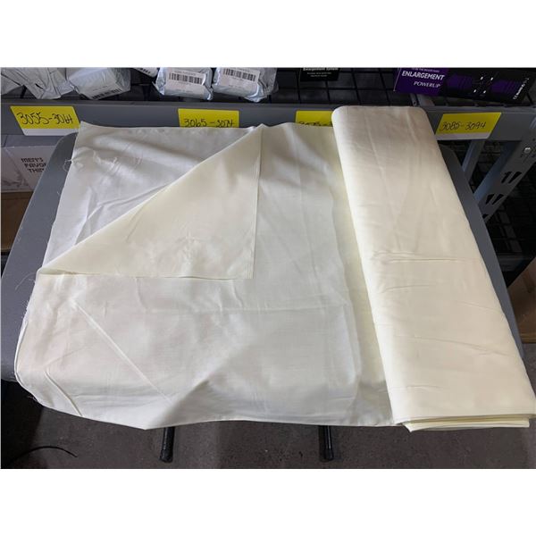 Roll of Ivory-Colored Fabric Material