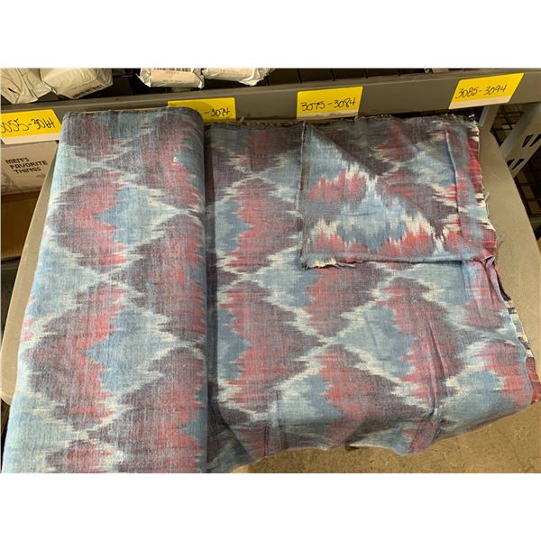 Double Brushed Ikat Textile Fabric Roll