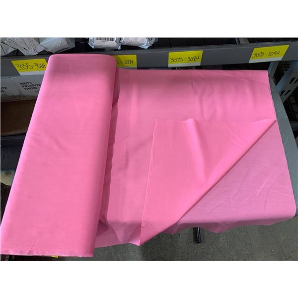 Pink Cotton Fabric Bolt Measuring