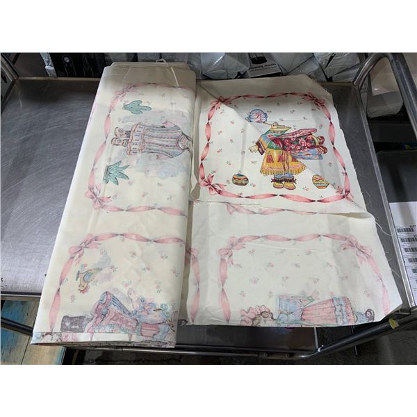 Decorative Fabric Roll Featuring Multicultural Doll Designs