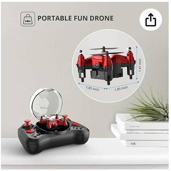 Lot of 2  Holyton HT02 Mini Drone with Quadcopter Design