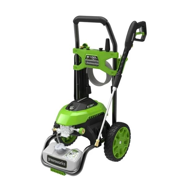Greenworks 2100 PSI 1.2 GPM Electric Pressure Washer with Hose and Nozzle