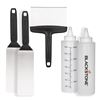 Image 1 : Blackstone Professional Grade Accessory Tool Kit (5 Pieces) 16 oz Bottle, Two Spatulas, Chopper/Scra
