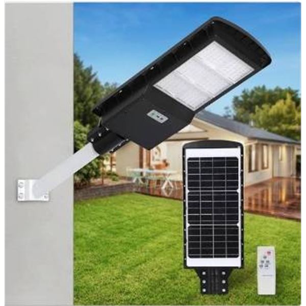 THJYSL 200W Outdoor Solar Street Light, Model YZX-300, Black