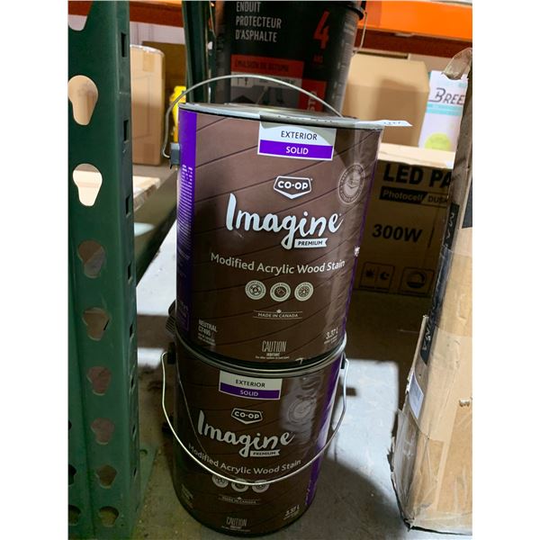 Co-Op Imagine Premium Exterior Solid Wood Stain, 3.37L, Set of 4
