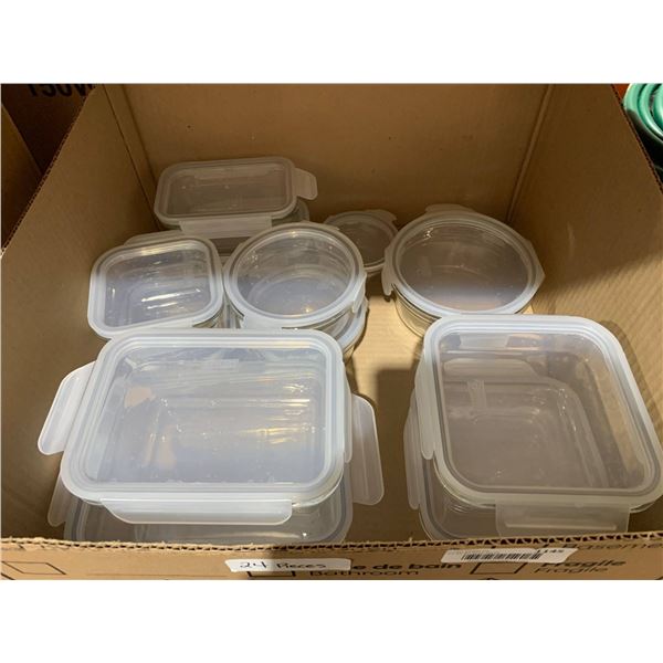 24 Piece Clear Plastic Food Storage Containers with Lids