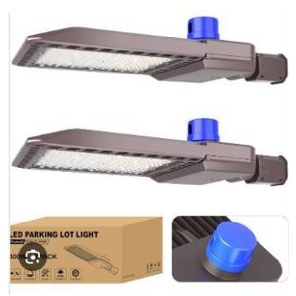 300W LED Parking Lot Light, 2-Pack, Photocell Dusk to Dawn, IP65 Rated