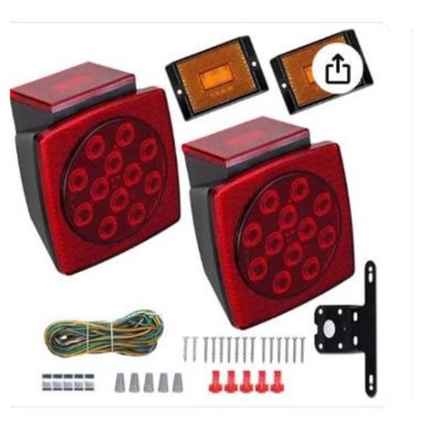 VINAUO Submersible Trailer, RV, Marine Tail Light Kit