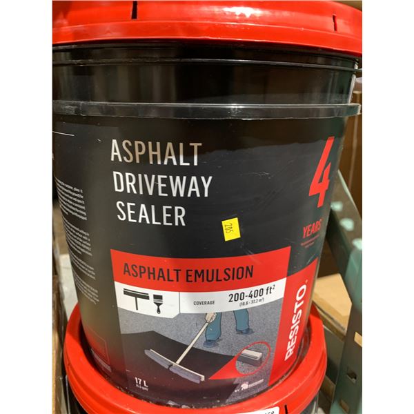 Asphalt Driveway Sealer, 17 L, 200-400 sq ft Coverage