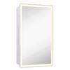 Image 1 : Hamilton Hills 16×26 inch White Lighting Medicine Cabinet with Mirror | Backlit Medicine Cabinet Org