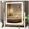 Image 1 : LED Lighted Makeup Mirror with Smart Touch and 360-Degree Rotation