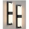 Image 1 : Lot of 2 WOSHITU Black Wall Sconce Light – Modern Dimmable Wall Sconces Set of Two