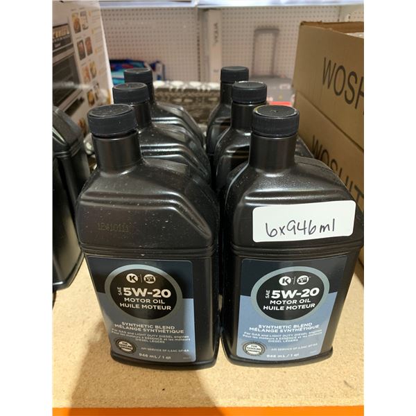 Synthetic Blend SAE 5W-20 Motor Oil, 946 mL, Pack of 6